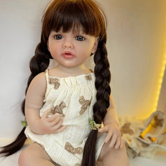 22in Full Vinyl Body Doll Reborn Kids Lifelike Girl Princess
