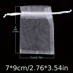 50pcs Mixed Organza Jewelry Bag With Drawstring for Weddings Parties