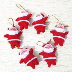 6pcs Christmas Mini Santa Claus Doll DIY Jewelry Decoration