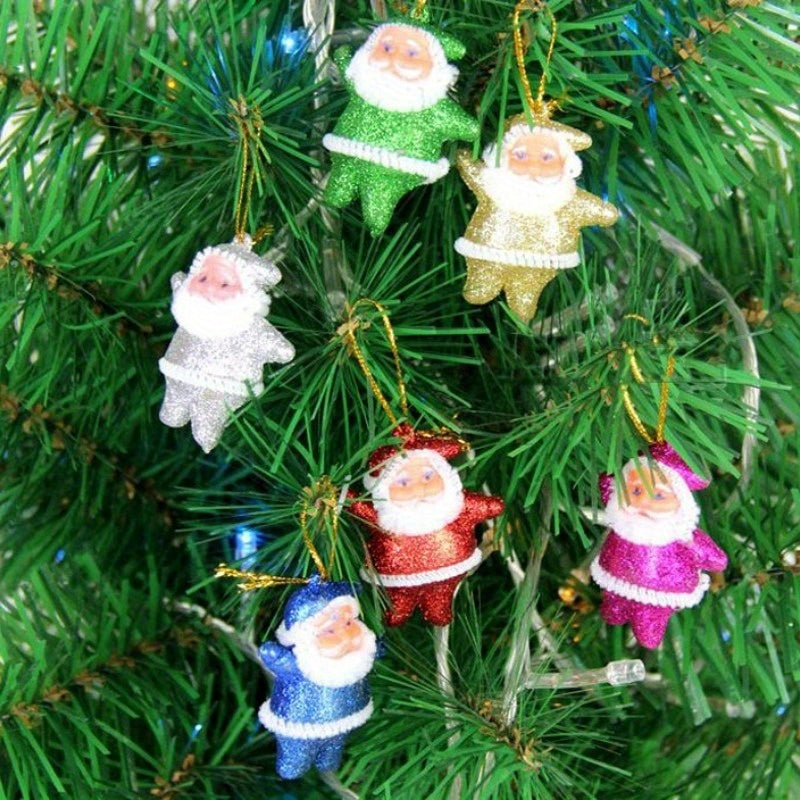 6pcs Christmas Mini Santa Claus Doll DIY Jewelry Decoration