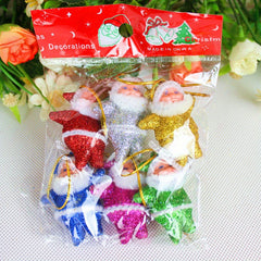 6pcs Christmas Mini Santa Claus Doll DIY Jewelry Decoration