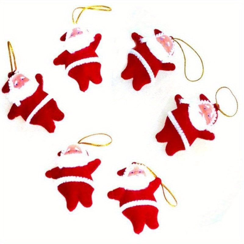 6pcs Christmas Mini Santa Claus Doll DIY Jewelry Decoration