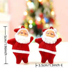6pcs Christmas Mini Santa Claus Doll DIY Jewelry Decoration