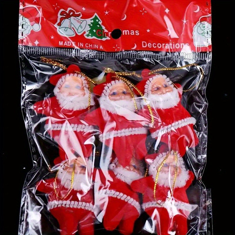 6pcs Christmas Mini Santa Claus Doll DIY Jewelry Decoration