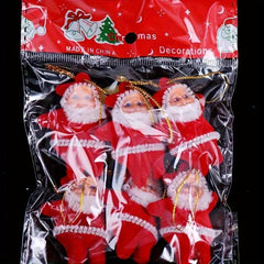 6pcs Christmas Mini Santa Claus Doll DIY Jewelry Decoration