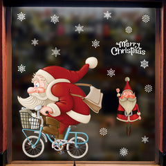 Christmas Glass Sticker Santa Snowflake Window Decoration