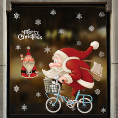 Christmas Glass Sticker Santa Snowflake Window Decoration