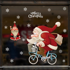 Christmas Glass Sticker Santa Snowflake Window Decoration