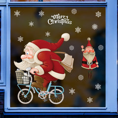 Christmas Glass Sticker Santa Snowflake Window Decoration