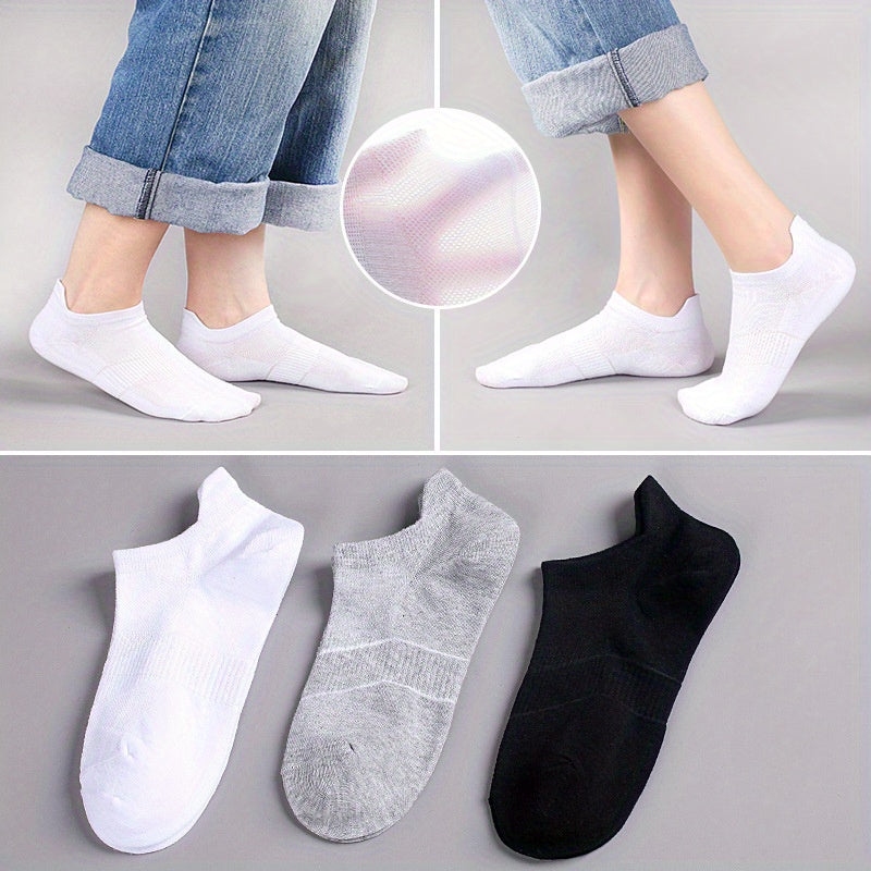3 Pairs Thin Breathable Low Cut Cotton Socks