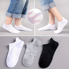 3 Pairs Thin Breathable Low Cut Cotton Socks