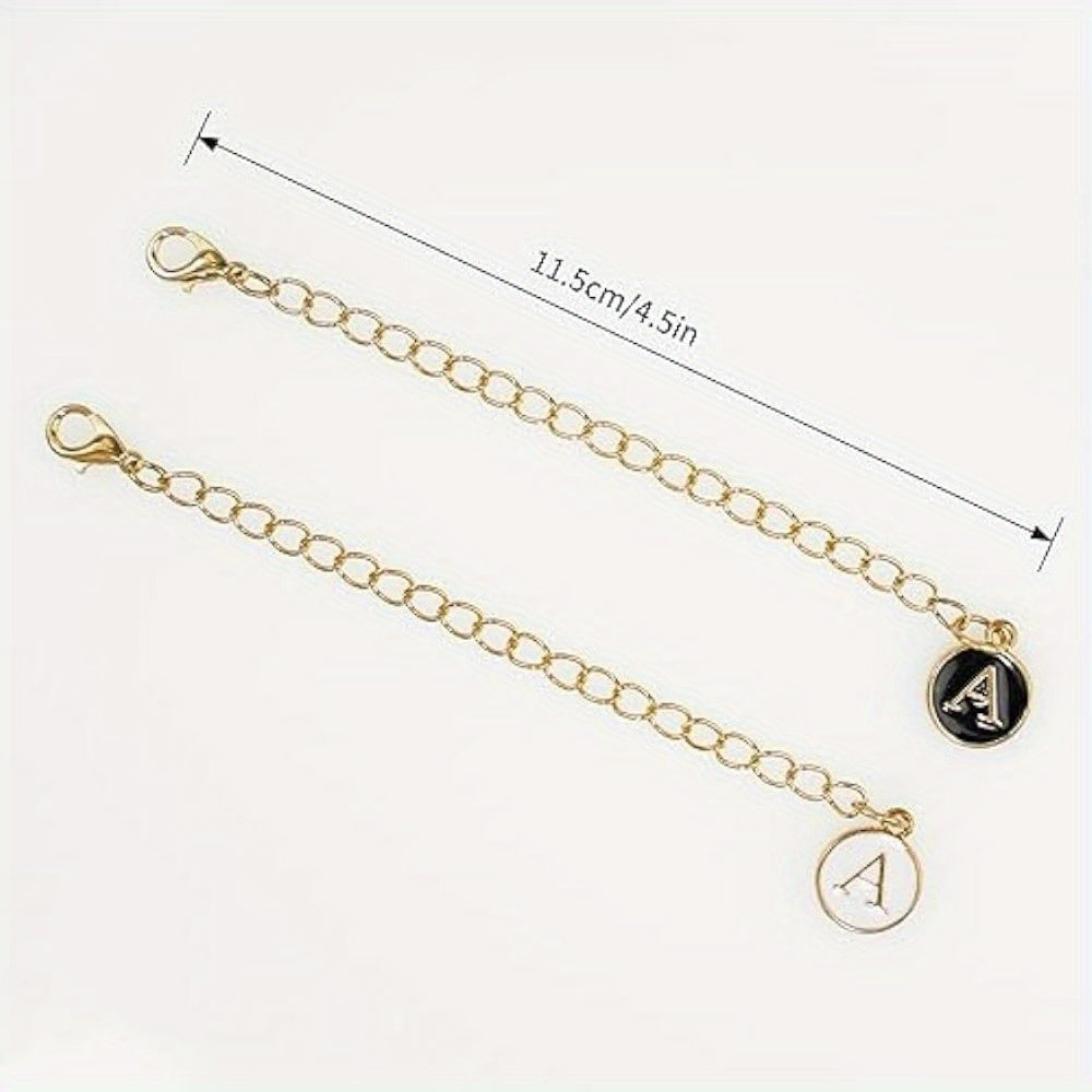 2pcs ID Initial Letter Charm for Water Cup Bottle Handle Decorative Pendant