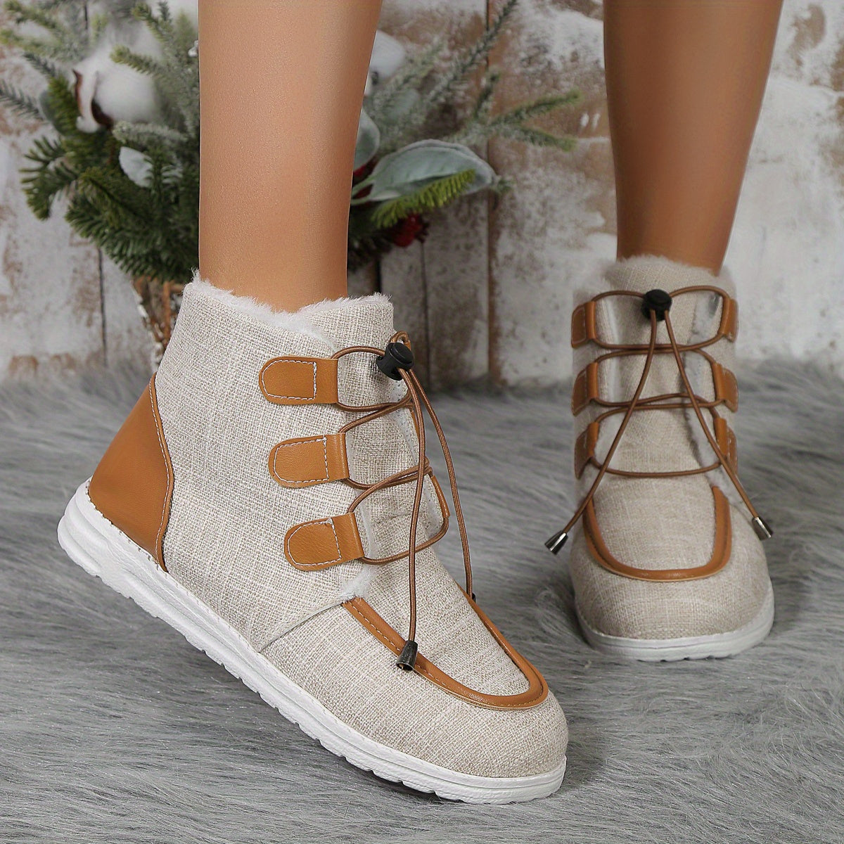 Women's Non-slip Snow Boots Medium Tube Casual Sneakers