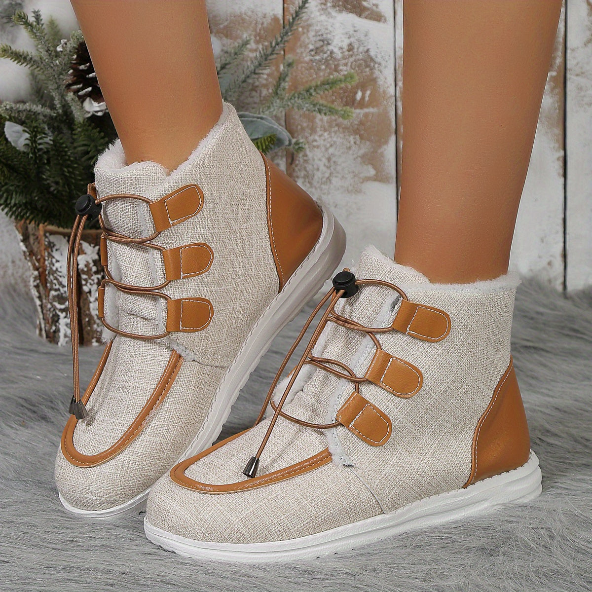 Women's Non-slip Snow Boots Medium Tube Casual Sneakers