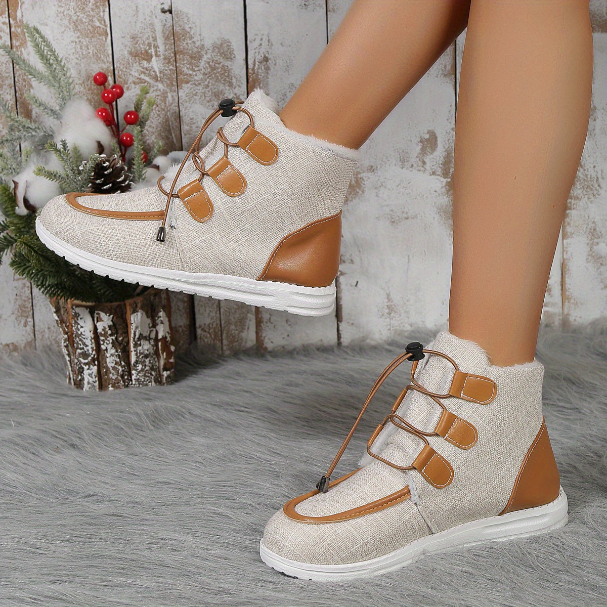 Women's Non-slip Snow Boots Medium Tube Casual Sneakers