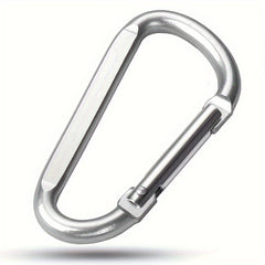 4 Large Aluminum D Ring Carabiner Backpack Camping Travel Snap Hook Keychain
