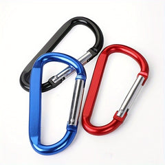 4 Large Aluminum D Ring Carabiner Backpack Camping Travel Snap Hook Keychain
