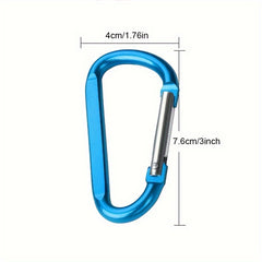 4 Large Aluminum D Ring Carabiner Backpack Camping Travel Snap Hook Keychain