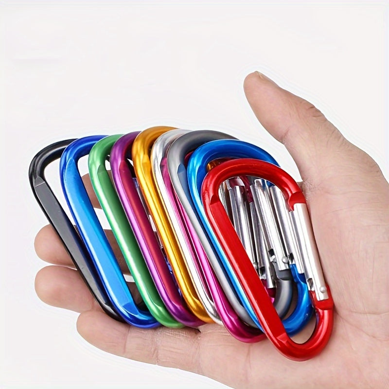 4 Large Aluminum D Ring Carabiner Backpack Camping Travel Snap Hook Keychain