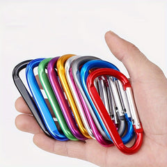 4 Large Aluminum D Ring Carabiner Backpack Camping Travel Snap Hook Keychain