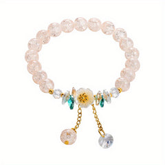Flower Beaded Charm Bracelet Sweet Jewelry Gift