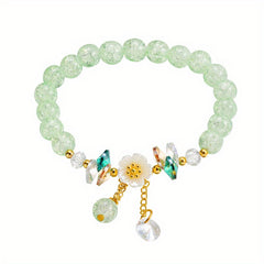Flower Beaded Charm Bracelet Sweet Jewelry Gift