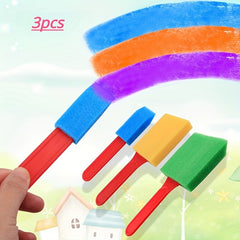 3pcs Drawing Spong Brushes DIY Early Education Graffiti Toy Set