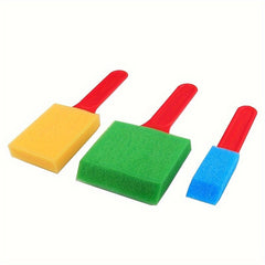 3pcs Drawing Spong Brushes DIY Early Education Graffiti Toy Set