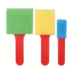 3pcs Drawing Spong Brushes DIY Early Education Graffiti Toy Set