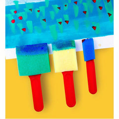 3pcs Drawing Spong Brushes DIY Early Education Graffiti Toy Set