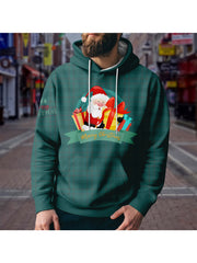 Geometry Print Hoodies For Men Graphic Hoodie Comfy Loose Hooded Pullover