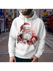 Christmas Element Pattern Hoodie For Men