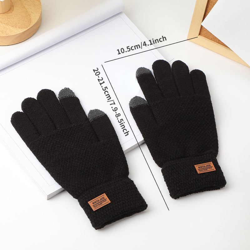 Men's Touch Screen Winter Gloves Thermal Warm Knit Glove