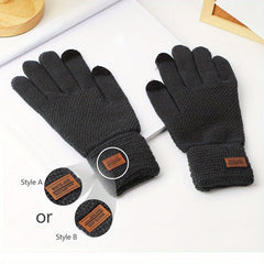 Men's Touch Screen Winter Gloves Thermal Warm Knit Glove