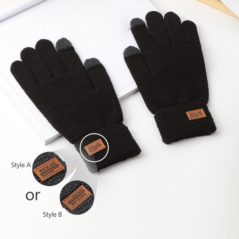 Men's Touch Screen Winter Gloves Thermal Warm Knit Glove