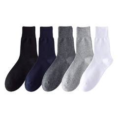2 Pairs Men's Loose Breathable Crew Socks US Size 8-12.5
