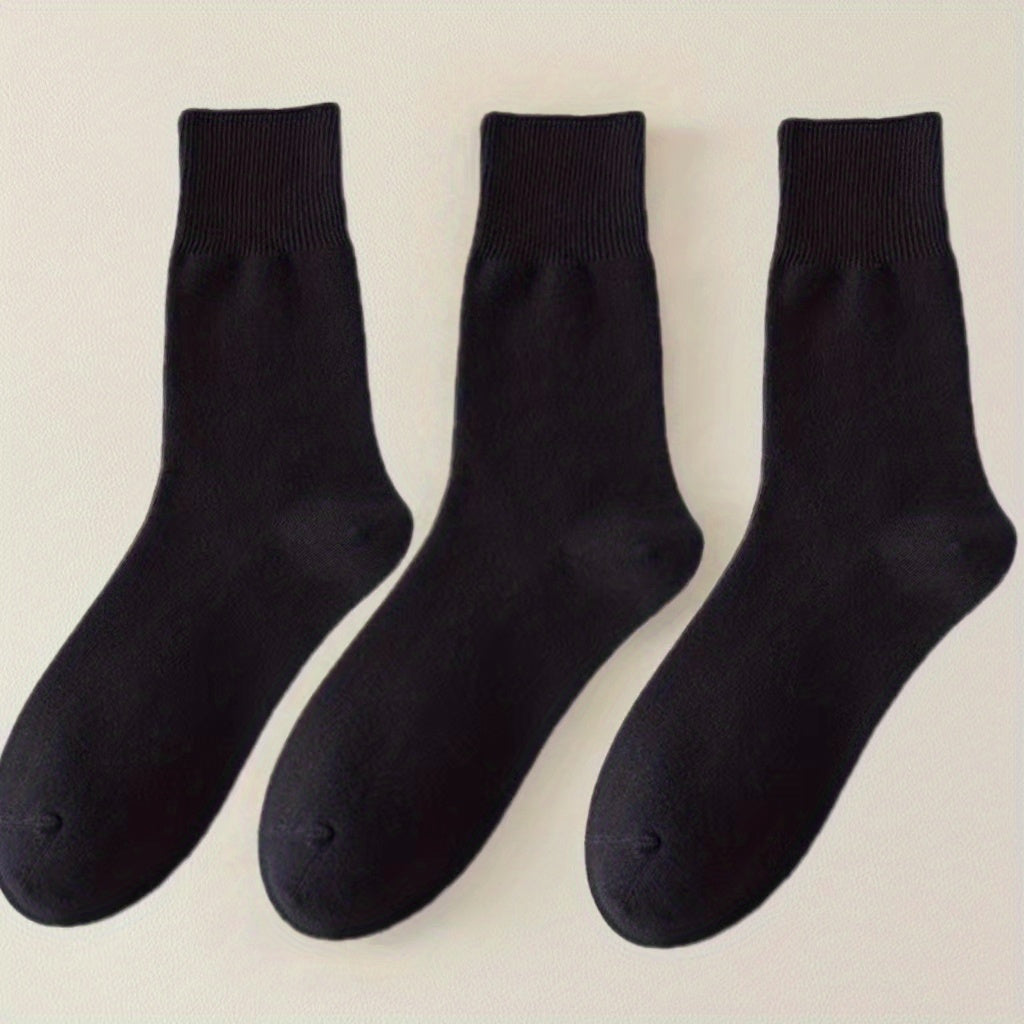 2 Pairs Men's Loose Breathable Crew Socks US Size 8-12.5