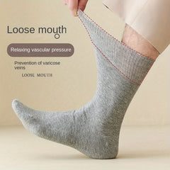 2 Pairs Men's Loose Breathable Crew Socks US Size 8-12.5