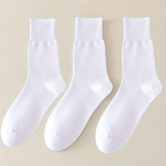 2 Pairs Men's Loose Breathable Crew Socks US Size 8-12.5