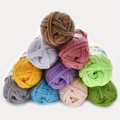3pcs Cotton Knitting Fabric Yarn Crochet DIY Soft Woven Rug Bag Cushion