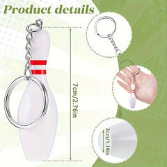 Bowling Keychain Pendant Mini Bowling Key Chain Gift for Men
