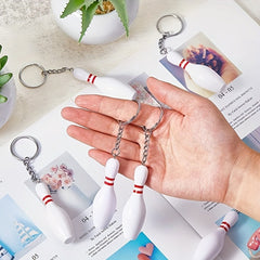 Bowling Keychain Pendant Mini Bowling Key Chain Gift for Men