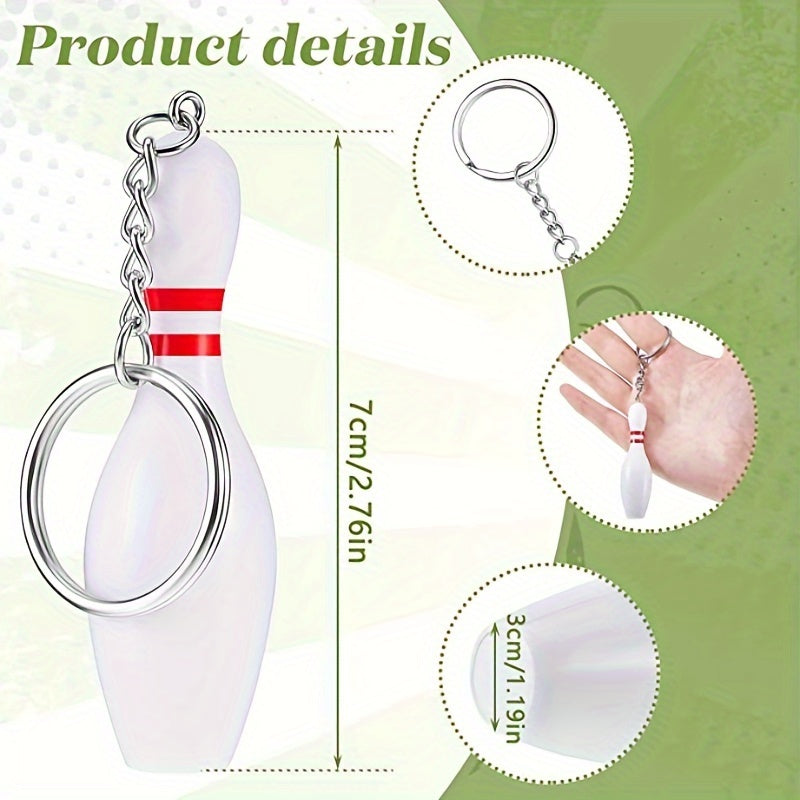 Bowling Keychain Pendant Mini Bowling Key Chain Gift for Men
