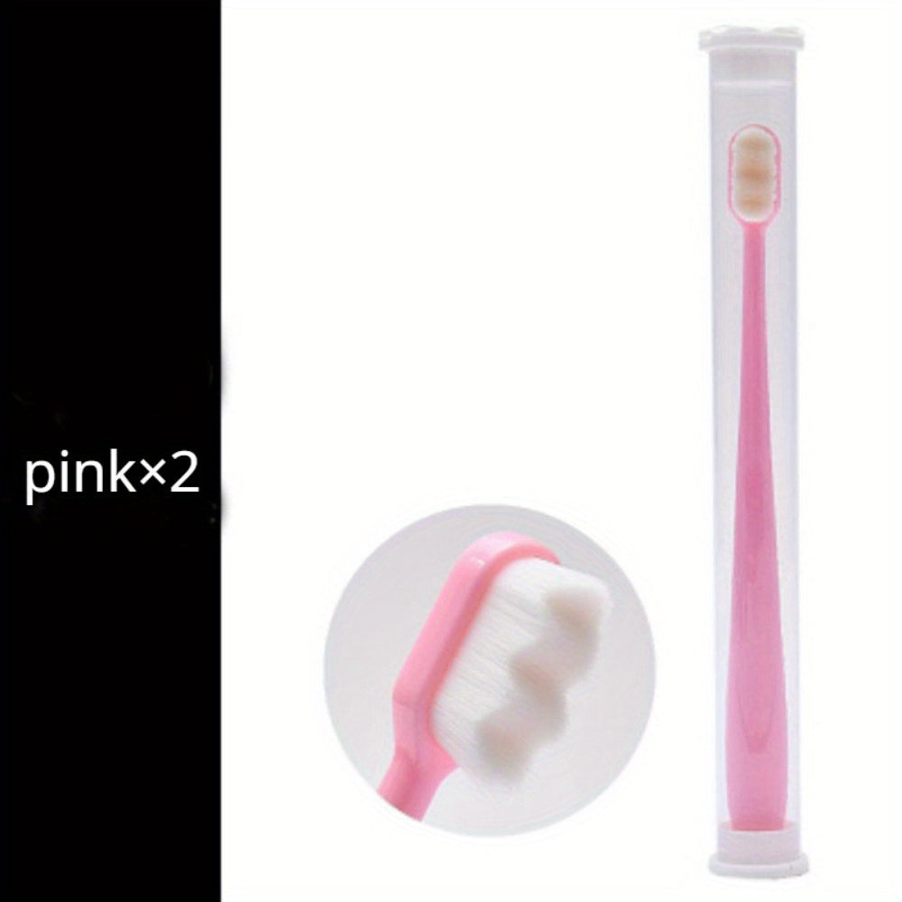 2pcs Nano Toothbrush Ultra Soft Bristles Deep Cleaning