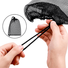 Mesh Stuff Sack Drawstring Laundry Bag for Beach Toys Travel Outdoor Storage