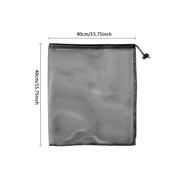 Mesh Stuff Sack Drawstring Laundry Bag for Beach Toys Travel Outdoor Storage