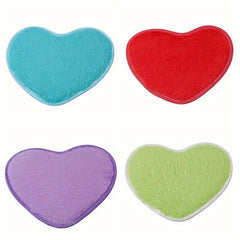 Heart Shape Shaggy Plush Doormat Dirt Resistant Anti slip Area Rug