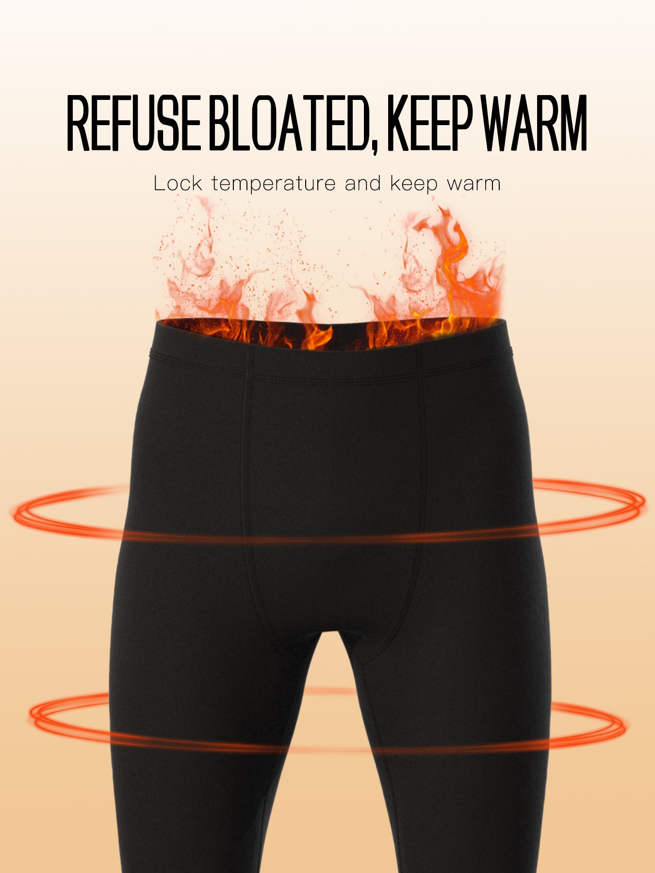 Men's Thermal Solid Stretch Tight Long Compression Pants Activewear