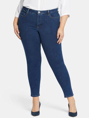 Women's Plus Solid Button Fly High Stretch Skinny Jeans