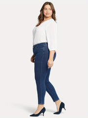 Women's Plus Solid Button Fly High Stretch Skinny Jeans
